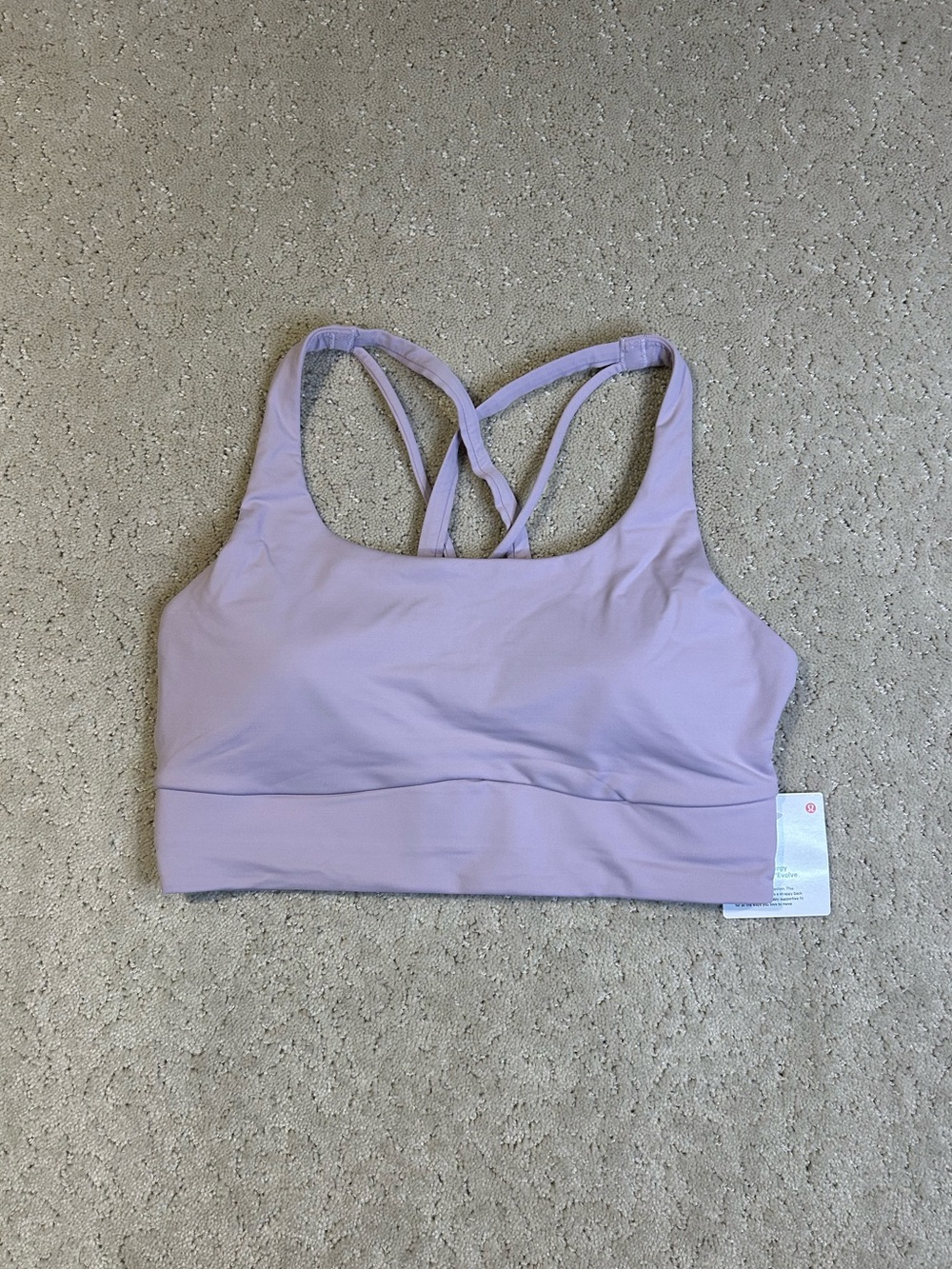 NWT Lululemon Energy Longline Bra *Evolve Women’s Medium Lilac Play Strappy